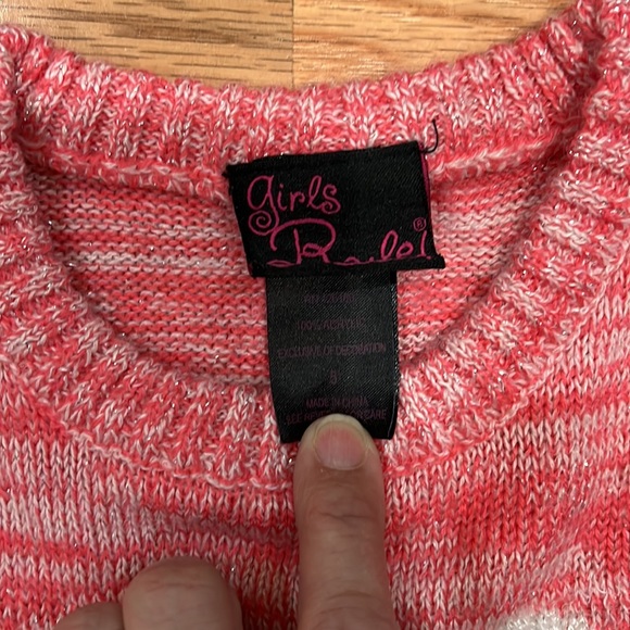 Girls rule Heart sweater pink size 5 - Picture 2 of 6